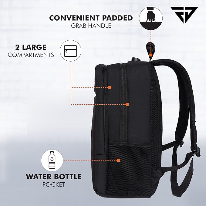 FUR JADEN Anti Theft Number Lock Backpack Bag with 15.6 Inch Laptop Compartment, USB Charging Port & Organizer Pocket for Men Women Boys Girls - Image 5